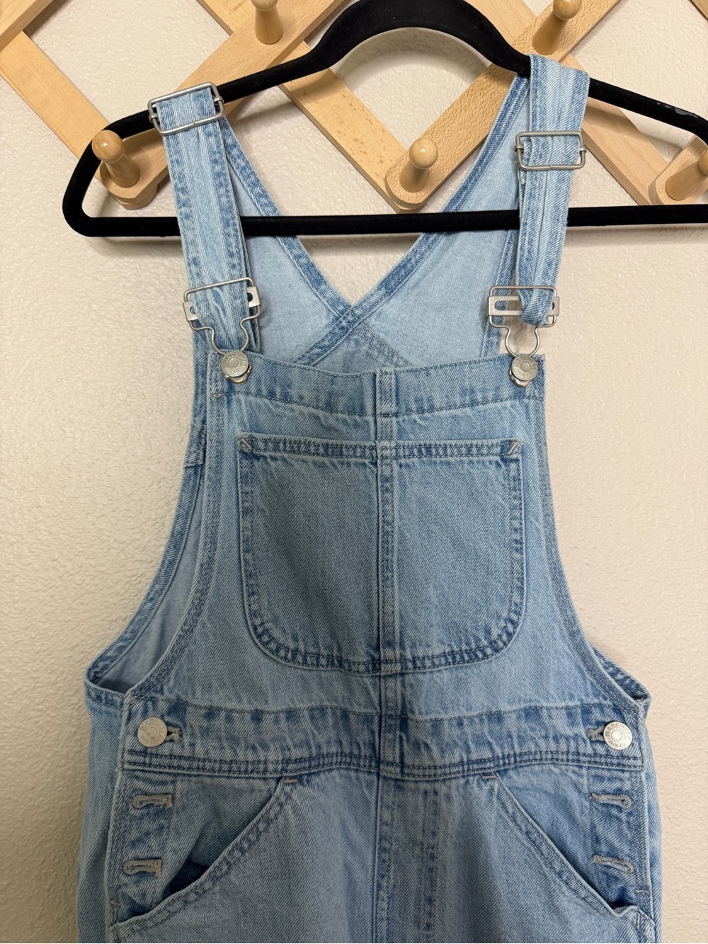 Madewell Denim Oversized Carpenter Overalls Sz XS - Picture 2 of 11